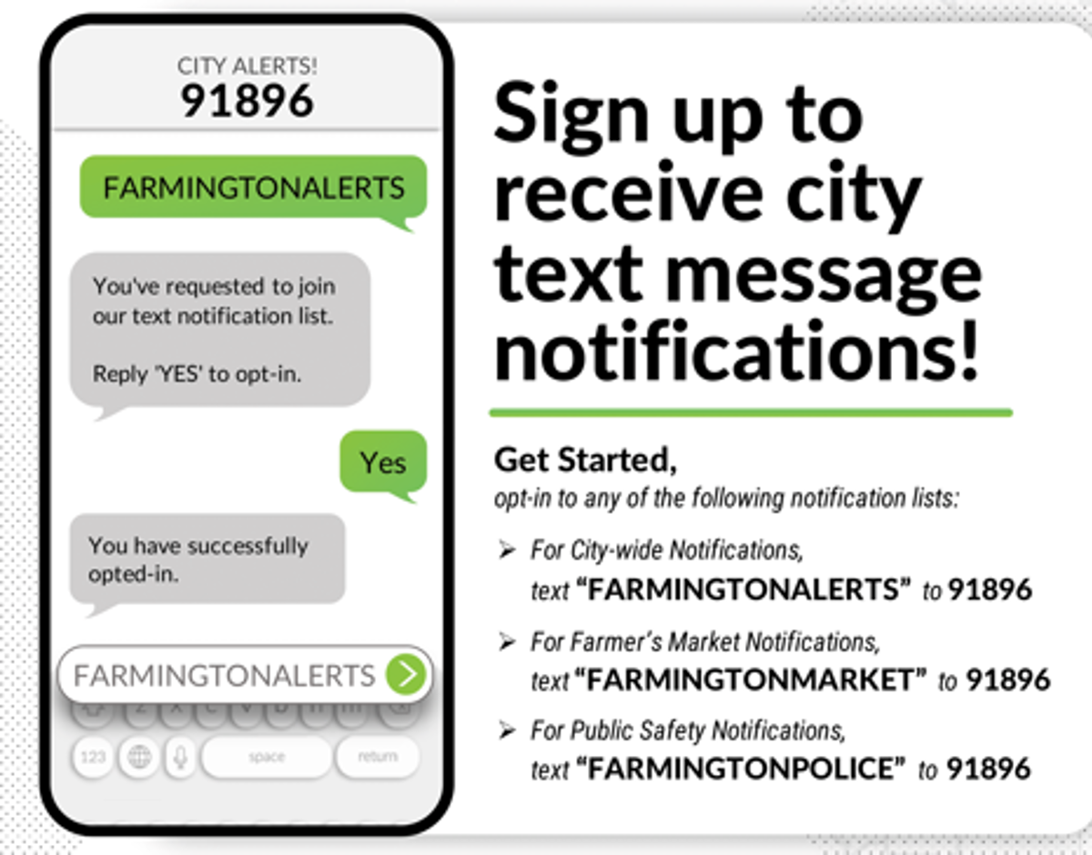 Driving Text Alert Farmington Public Safety text alert platform changes to TextMyGov - The ...
