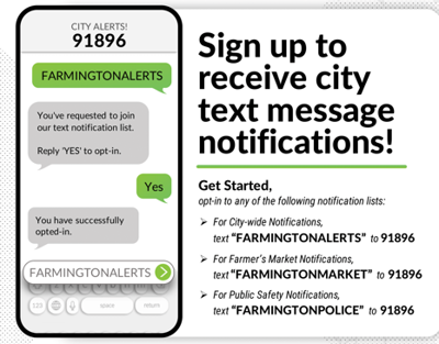 Farmington Public Safety text alert platform changes to TextMyGov