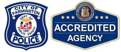 Farmington Police Badge and Accredited Agency Logo